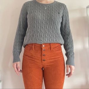 Old Navy orange super skinny high rise corduroys